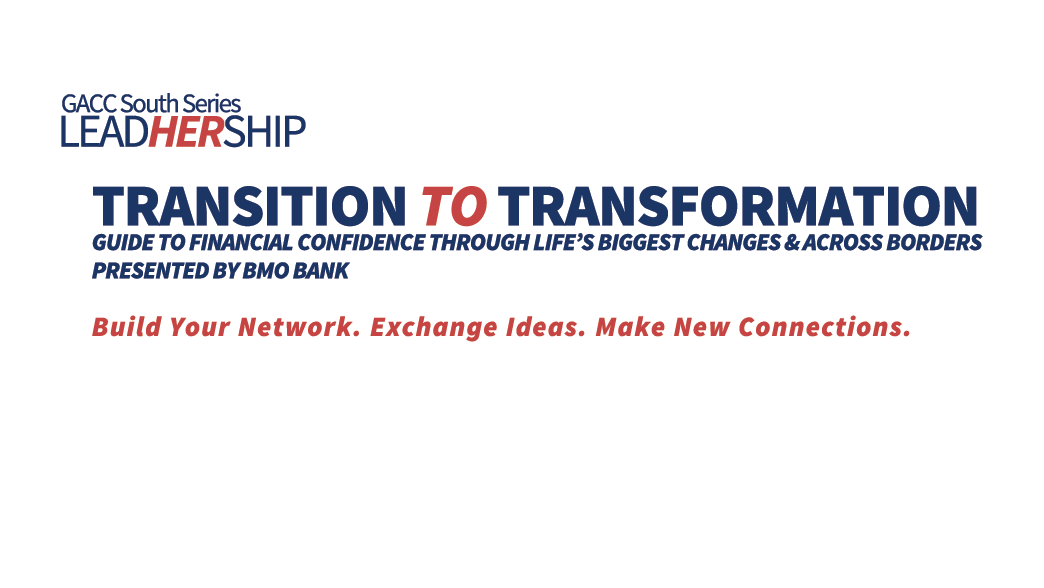 Infografía de la conferencia «LeadHERship: De la transición a la transformación» de la serie GACC South