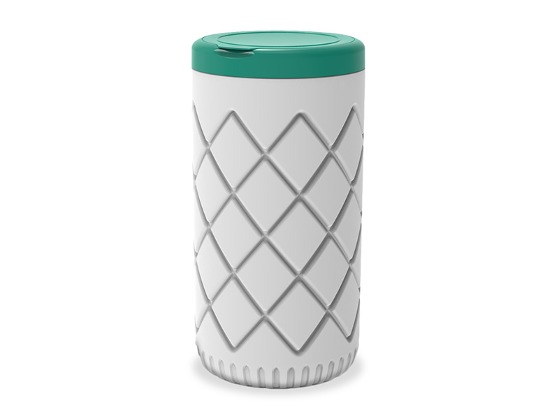 Recipiente Dura-Lite Diamond con diseño en relieve de rejilla de rombos y tapa abatible